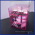 China al por mayor de encargo Vanity rosa claro acrílico cubo cajas